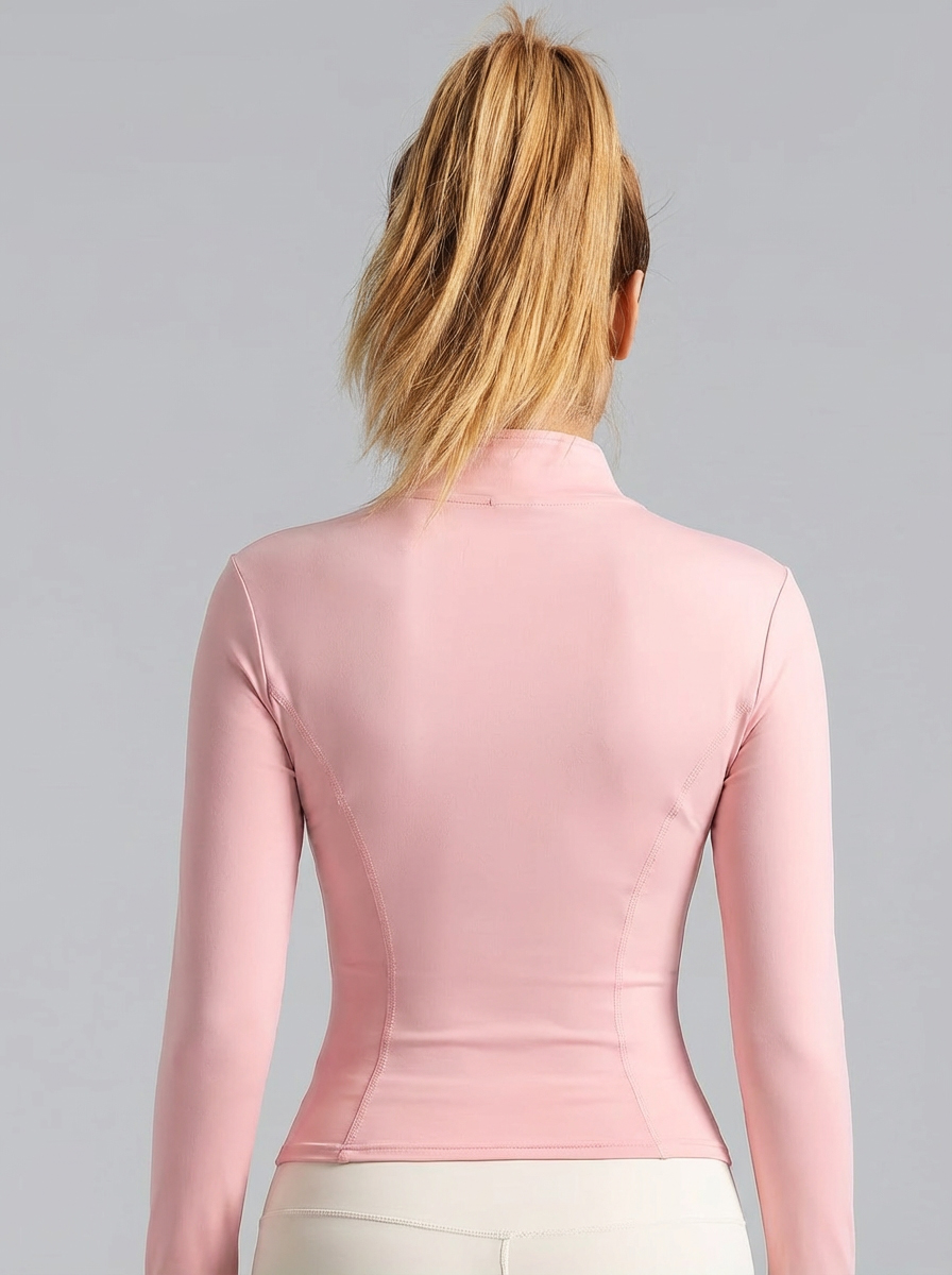 New Women Light Pink Yoga Coat - Yoga And Fitness review and price