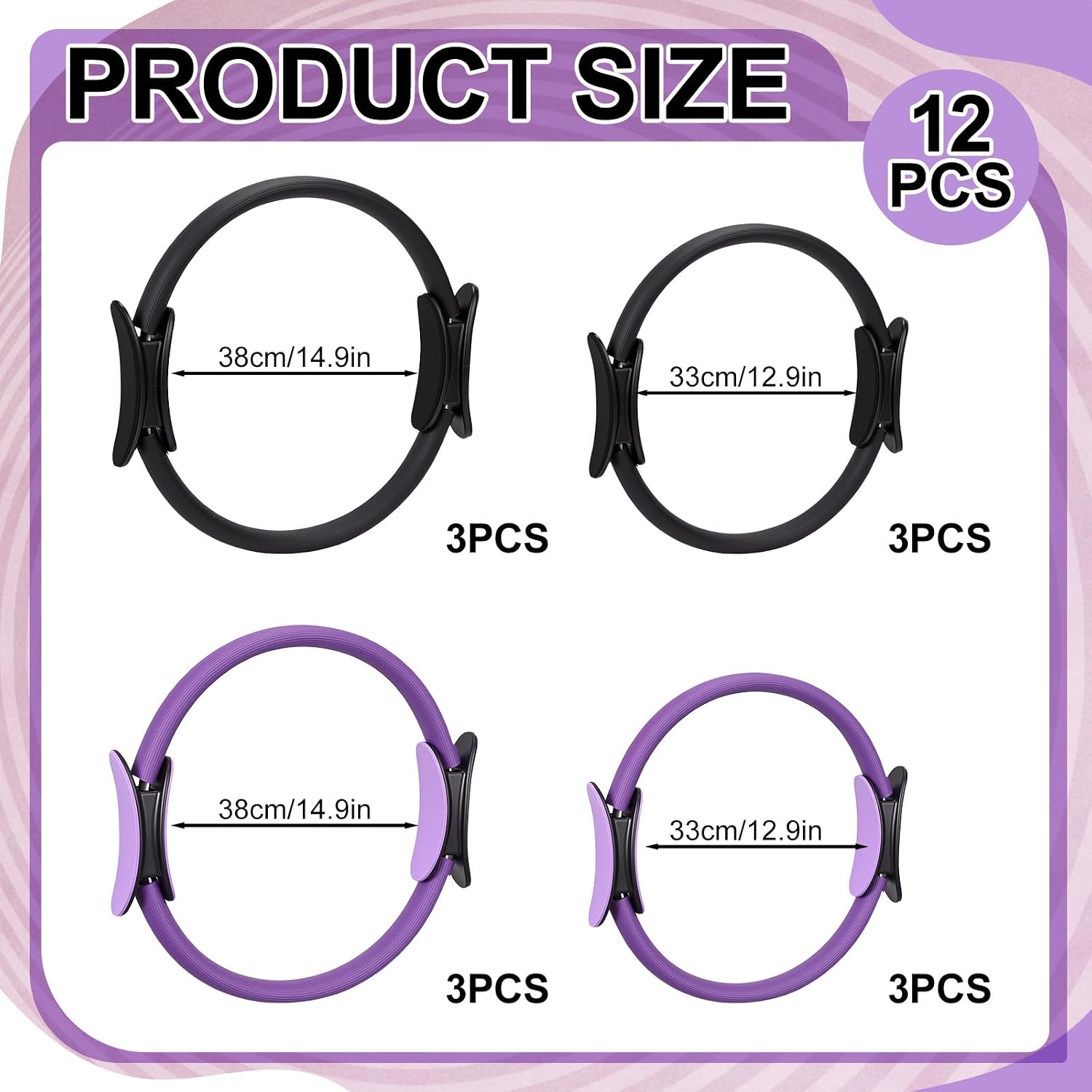 12 Pcs Pilates Ring Set Dual S - Pilates Ring Circle review and price