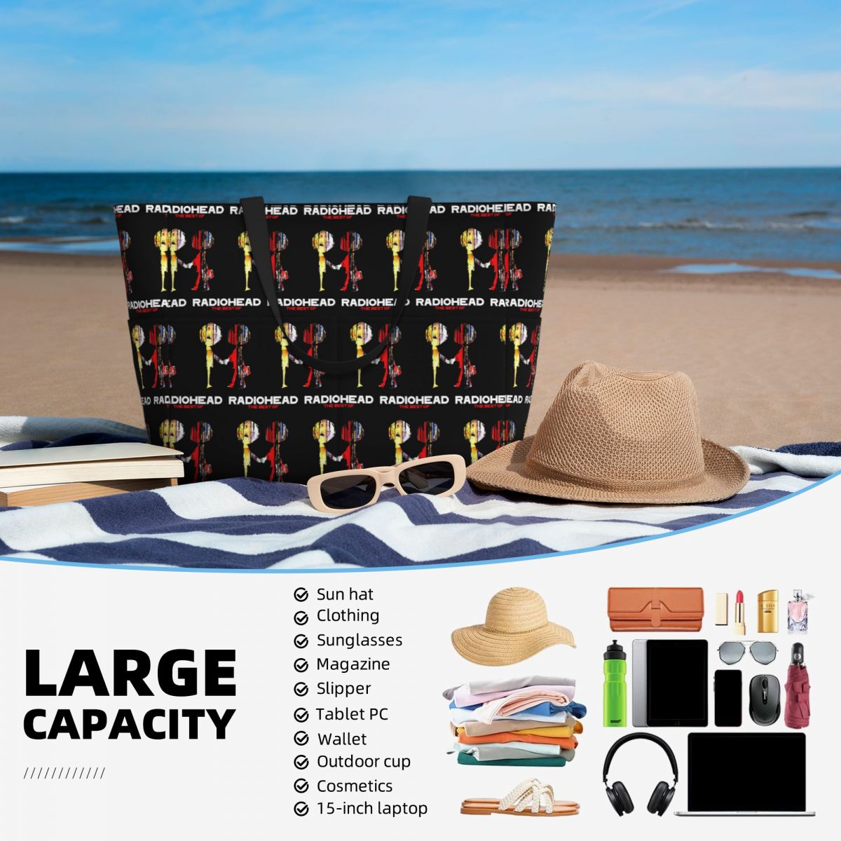 Radiohead Band Music Beach Tot - Yoga Fitness Music review and price