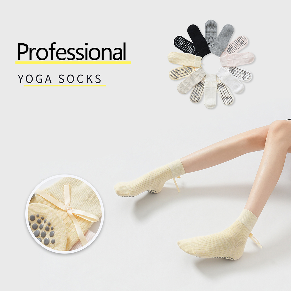 Cute Bowknot Yoga Socks Girls  - Yoga And Fitness review and price