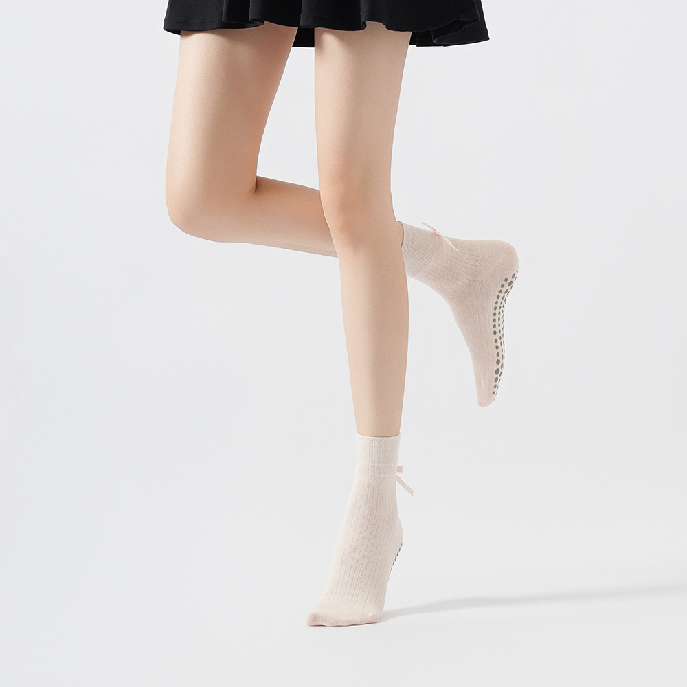 Cute Bowknot Yoga Socks Girls  - Yoga And Fitness review and price